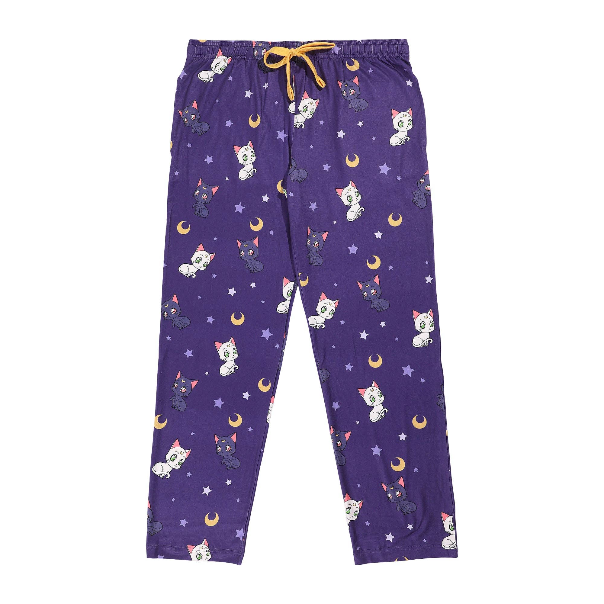 Bioworld Merchandising - Wholesale Sleepwear Bottom - Women's - Sailor Moon Artemis & Luna All-Over Print Women's Purple Quick Turn Sleep Pajama Pants3