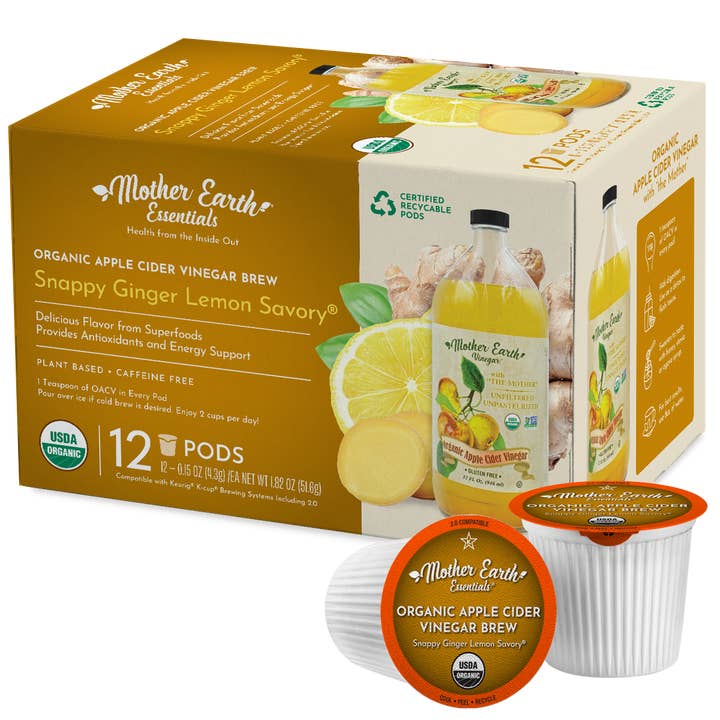 Snappy Ginger Lemon Savory - Superfood Tea Pods for wholesale by Mother Earth Essentials