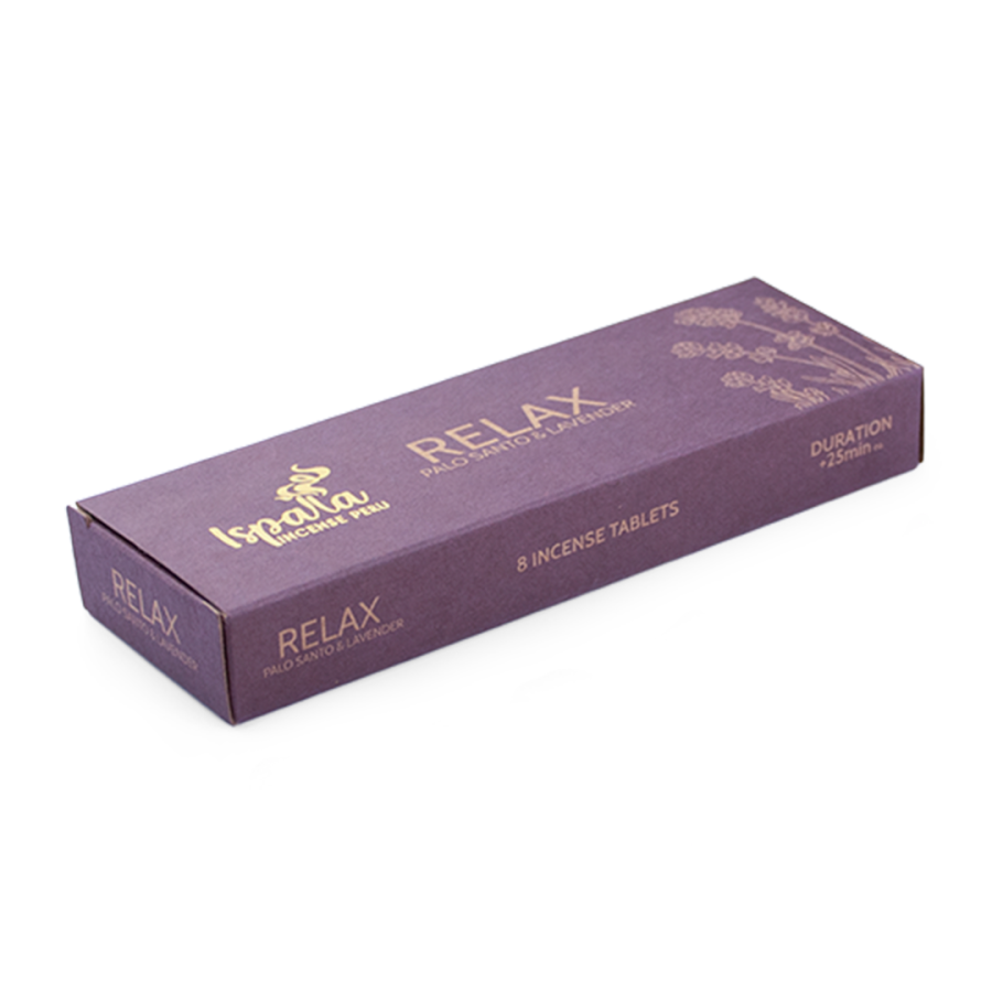 GREENROOTS USA LLC - Wholesale Incense - Ispalla - Relax (Palo Santo & Lavender) Incense Tablets (12/1