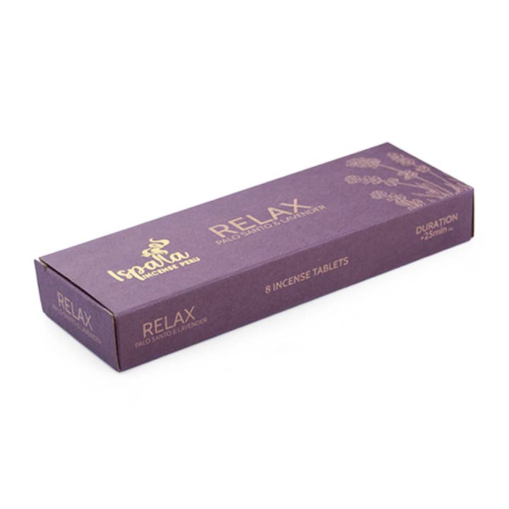 GREENROOTS USA LLC - Wholesale Incense - Ispalla - Relax (Palo Santo & Lavender) Incense Tablets (12/1