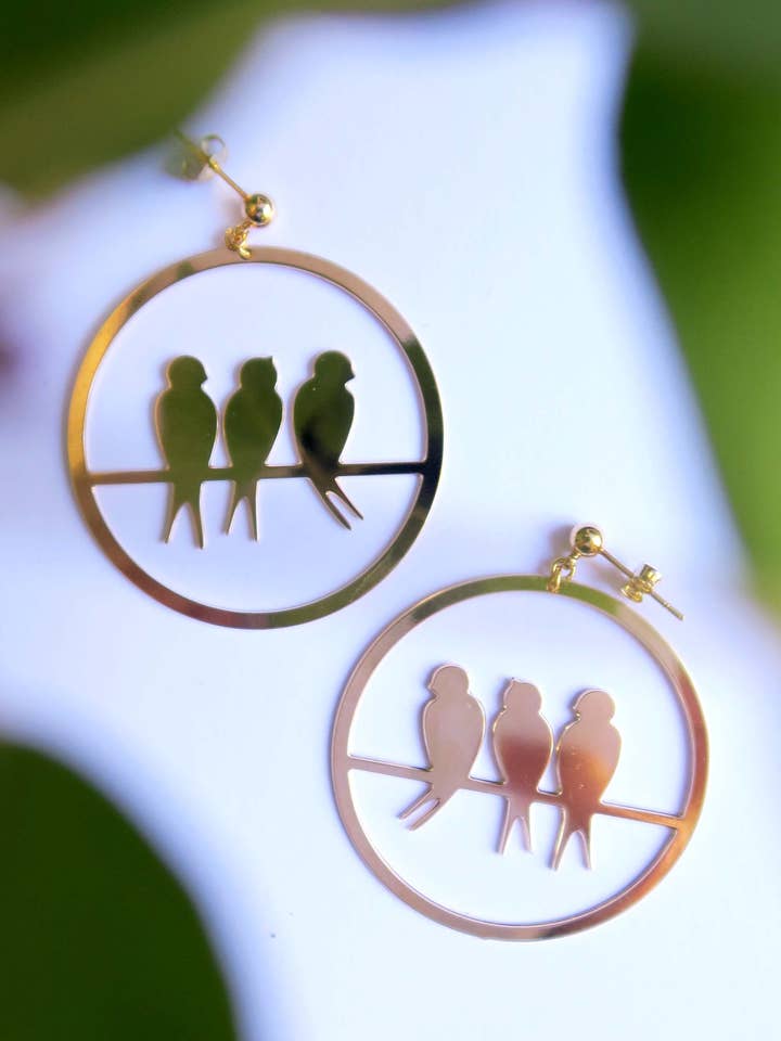 Oorbellen Swallow oorbellen voor wholesale door Hirondelle Bijoux