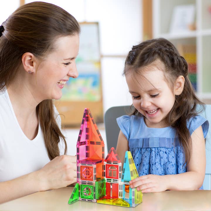 PicassoTiles - Wholesale Toy Set - Kids - PicassoTiles 48 Pieces Travel Size Magnetic Tiles Toy1