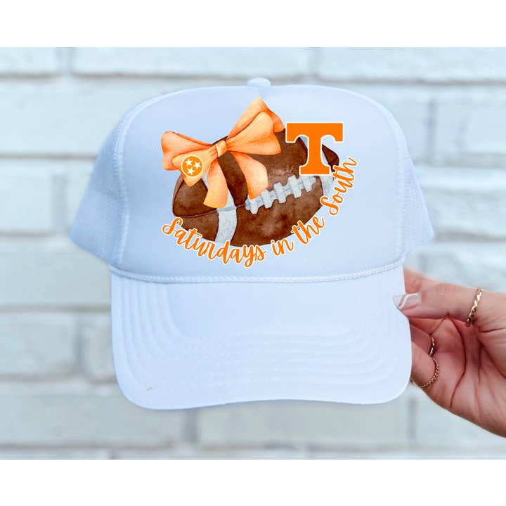 Gia Gifts Boutique - Wholesale Trucker Hat - Women's - Tennessee Vols Football Coquette Trucker Hat