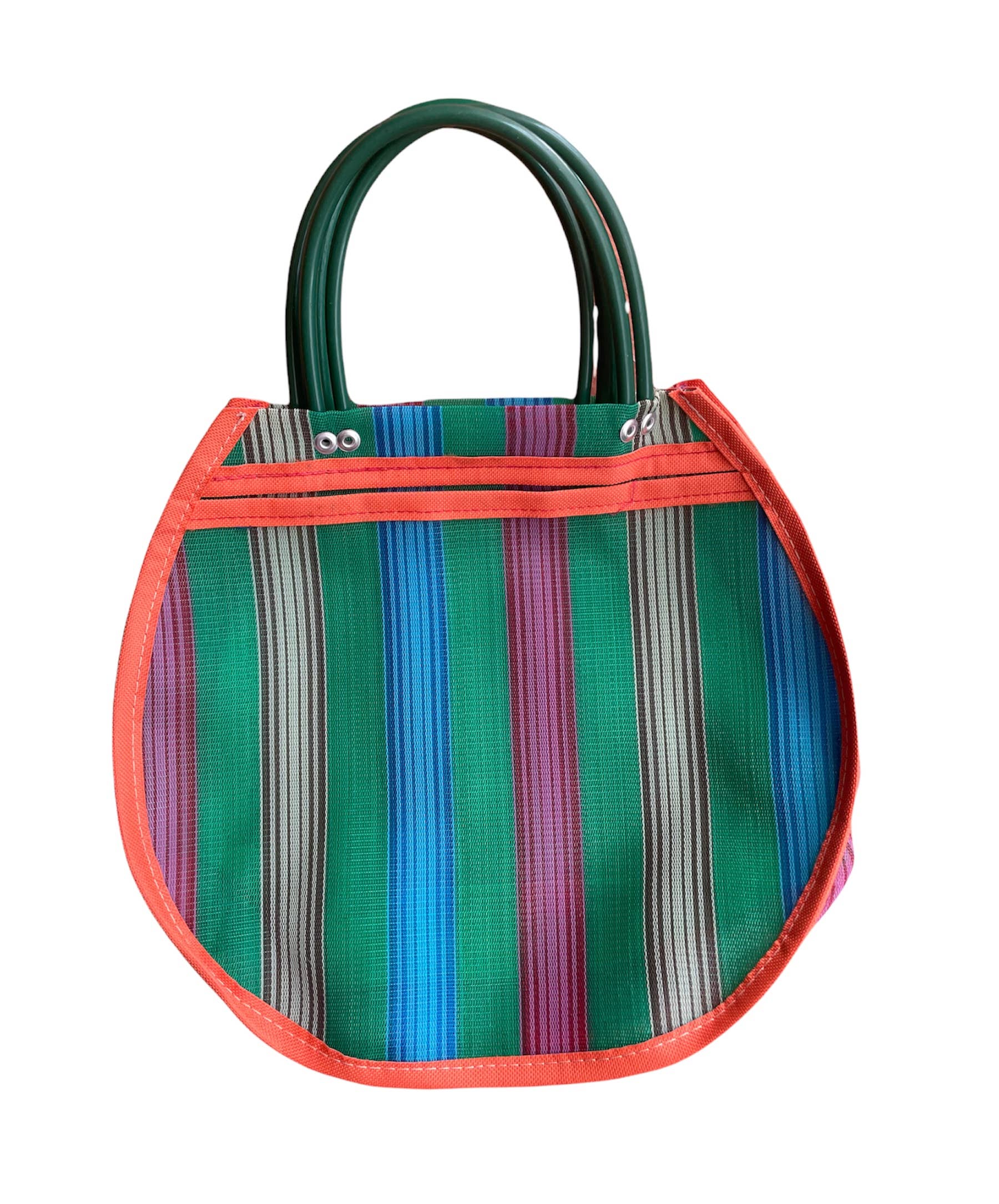 Pura Vida - Wholesale Tote Bag - Women's - Small Circular Mexican Plastic Tote 11x 11 in Market Bag1