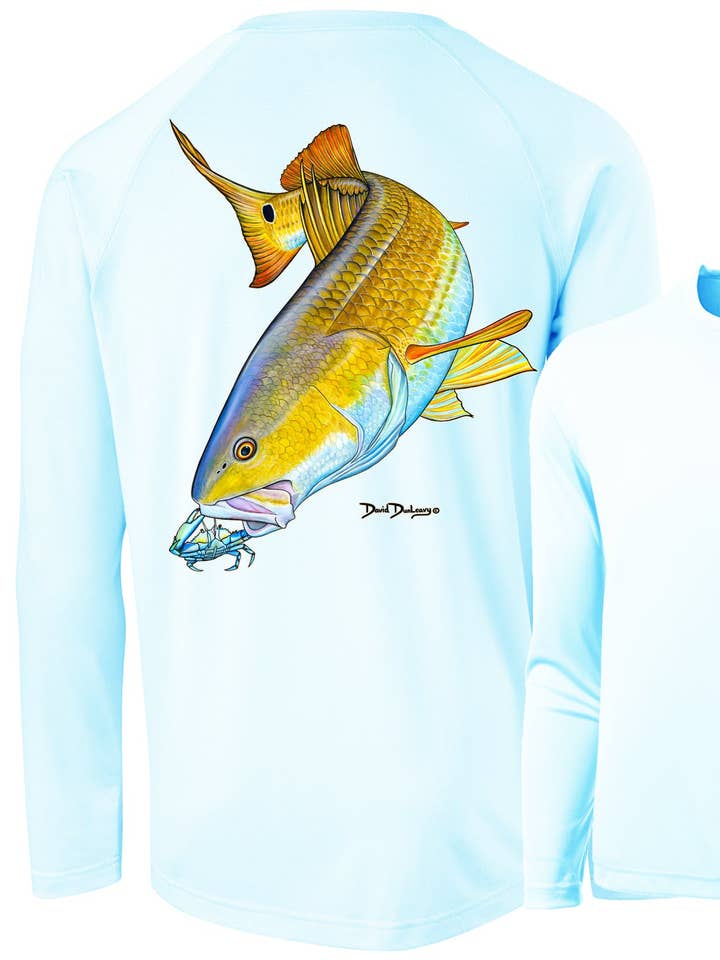 Men’s Performance Redfish Long Sleeve for wholesale by David Dunleavy