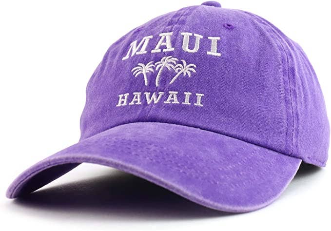 Trendy Apparel Shop - Venta al por mayor Gorra de béisbol - Unisex - Gorra de béisbol bordada Maui Hawaii con palmera23