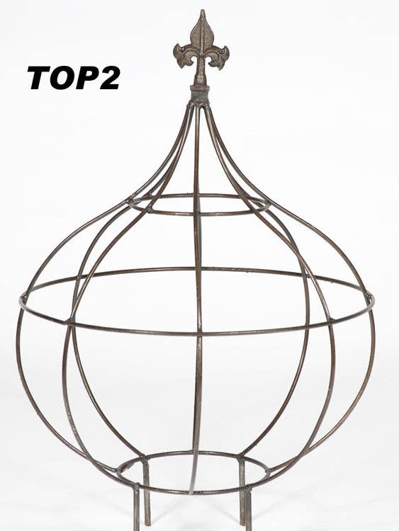 Fat Topiary with Finial for wholesale by Garden Iron And More