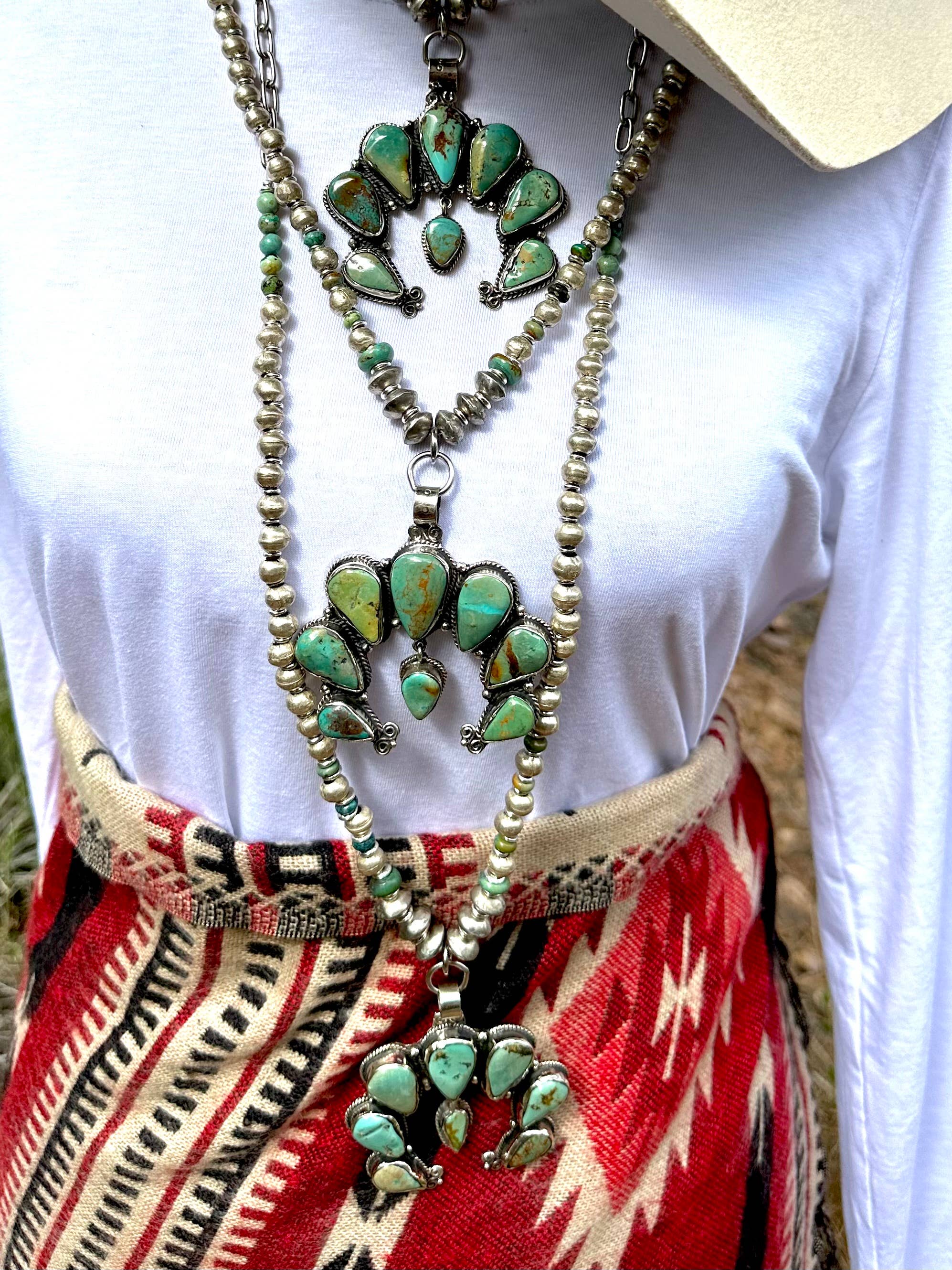 Fleurdesignz Western Jewelry – Engroshandel Halskæde med vedhæng – Justerbar Naja og turkis halskæde7