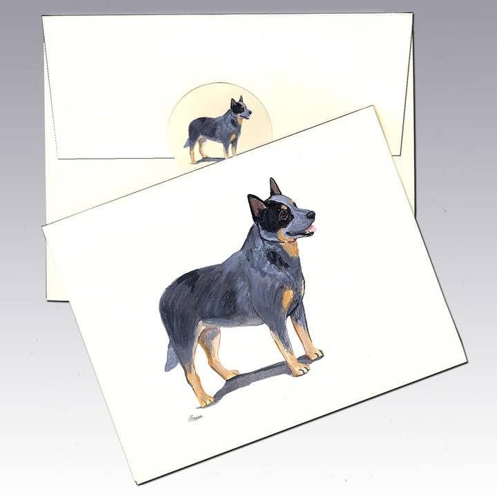 Australian Cattle Dog Note Cards for wholesale by Zeppa Studios