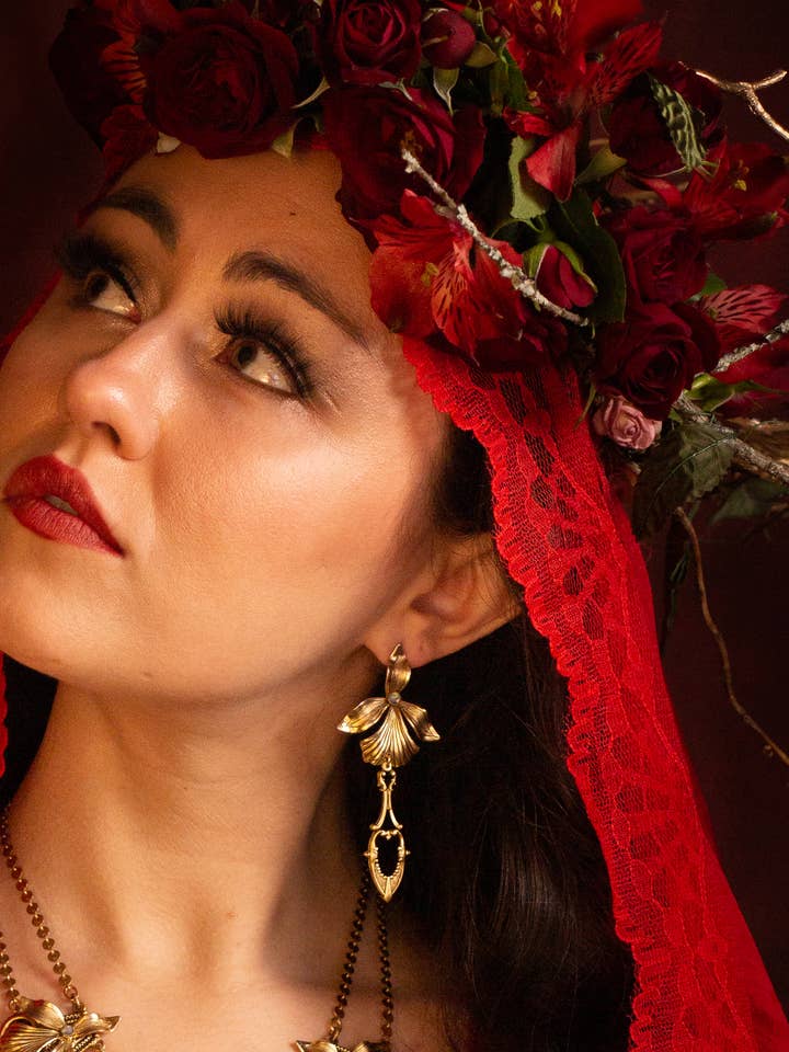 Brincos de íris dentada: estilo renda por atacado de Trollbinde