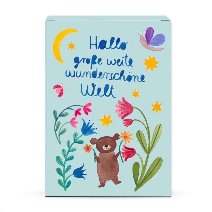 Baby milestone cards "Hello World" for wholesale by Frau Ottilie