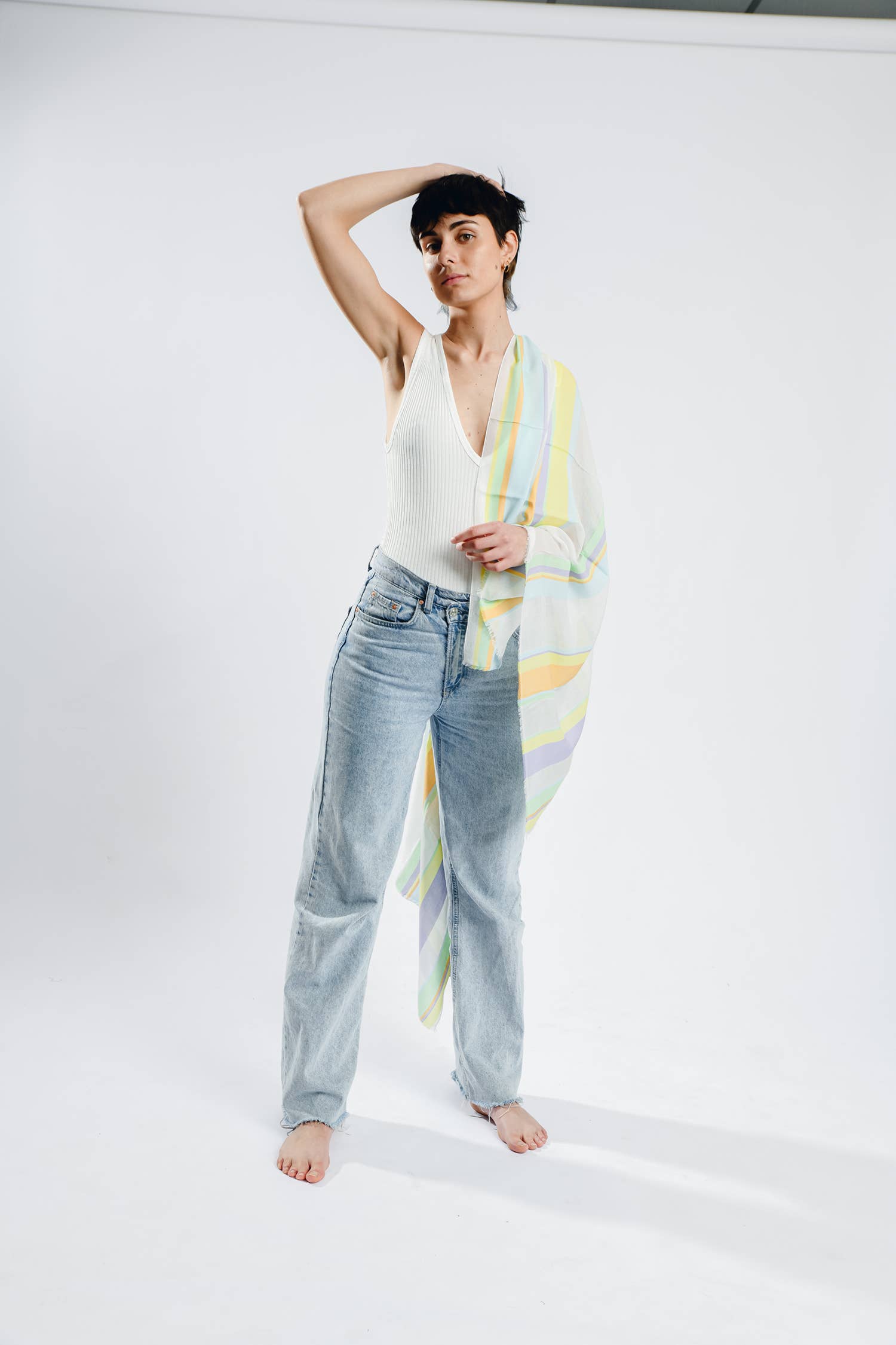 Abstract - Wholesale Scarf - Women's - Striped scarf or sarong7