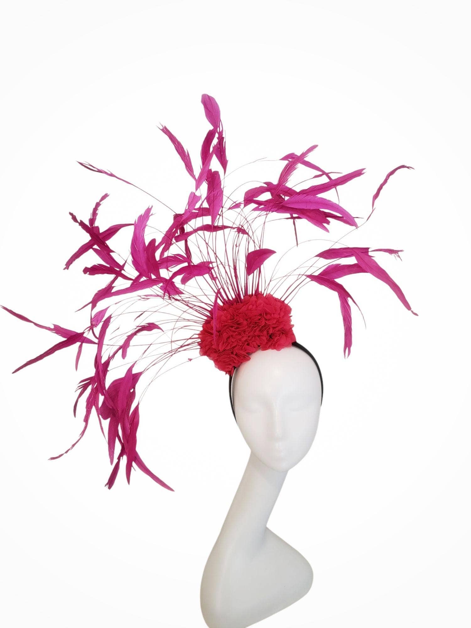 Rehoboth Hats - Wholesale Fascinator Hat - Women's - Feather and Organza Fascinator Show Stopper6
