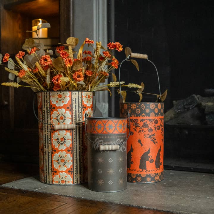 Ragon House - Wholesale Bucket/pail - SET/ 3 SPELLBOUNDING METAL BUCKETS