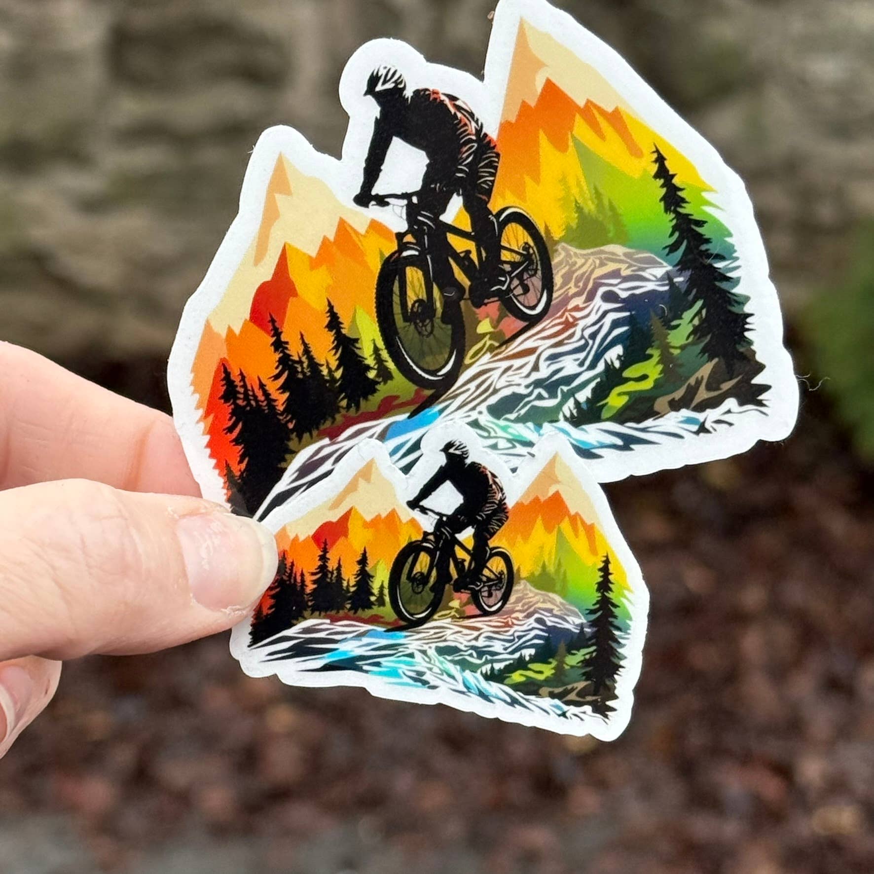 National Parks and Beyond - Wholesale Sticker - Mountain Biking Adventure Sticker - Transparent/Opaque Vinyl4