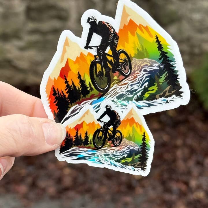 National Parks and Beyond - Wholesale Sticker - Mountain Biking Adventure Sticker - Transparent/Opaque Vinyl4