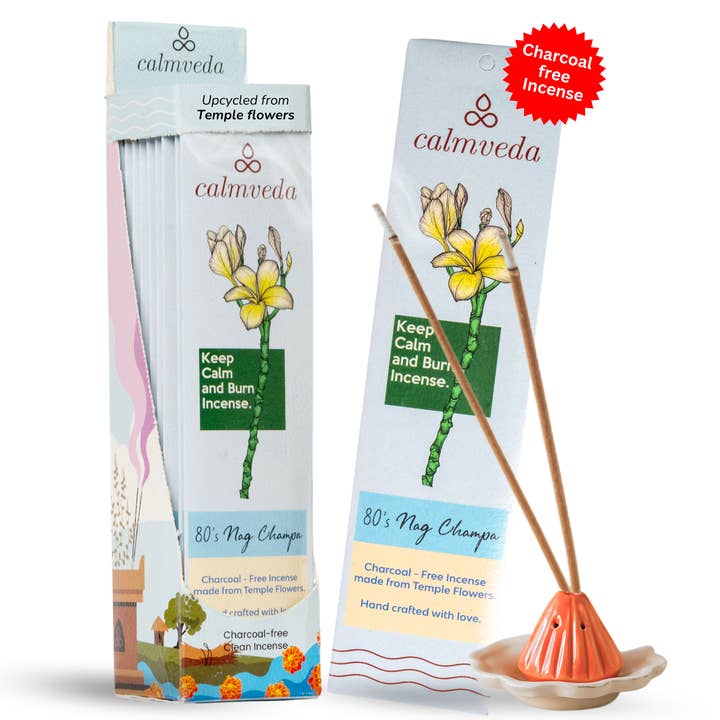 Calmveda Incense & Aromatherapy – wholesale Incense – Charcoal free Incense Display set 80s Nag Champa set-10 Pack