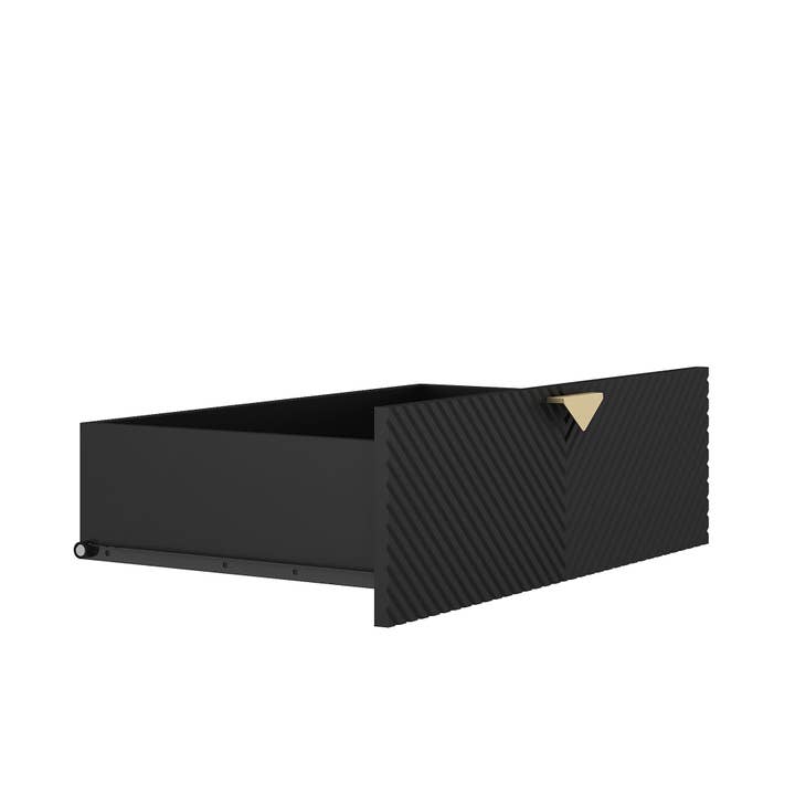 39F Inc. - Wholesale Cabinet - 8-Drawer Dresser with LED, Fluted Panel, Black3