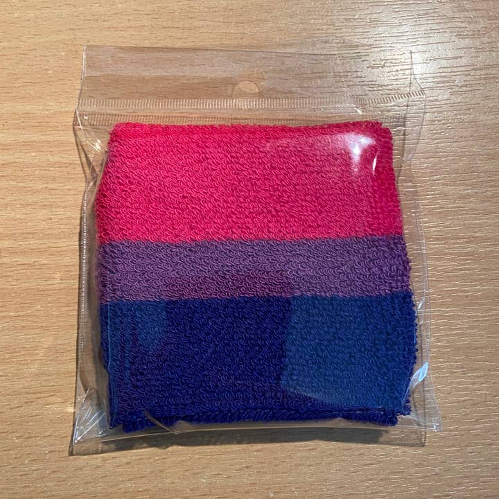 Bi Pride (Gay Pride) Handgelenkband/Schweißband aus Frottee für den Großhandel von Worldwide Flags Ltd