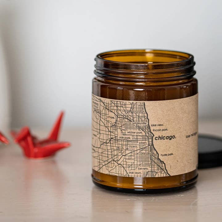 Well Told - Vente Bougie en bocal - IMPRESSION PERSONNALISÉE - Carte de ville / village des États-Unis - Bougie en cire de soja - 7,5 oz2