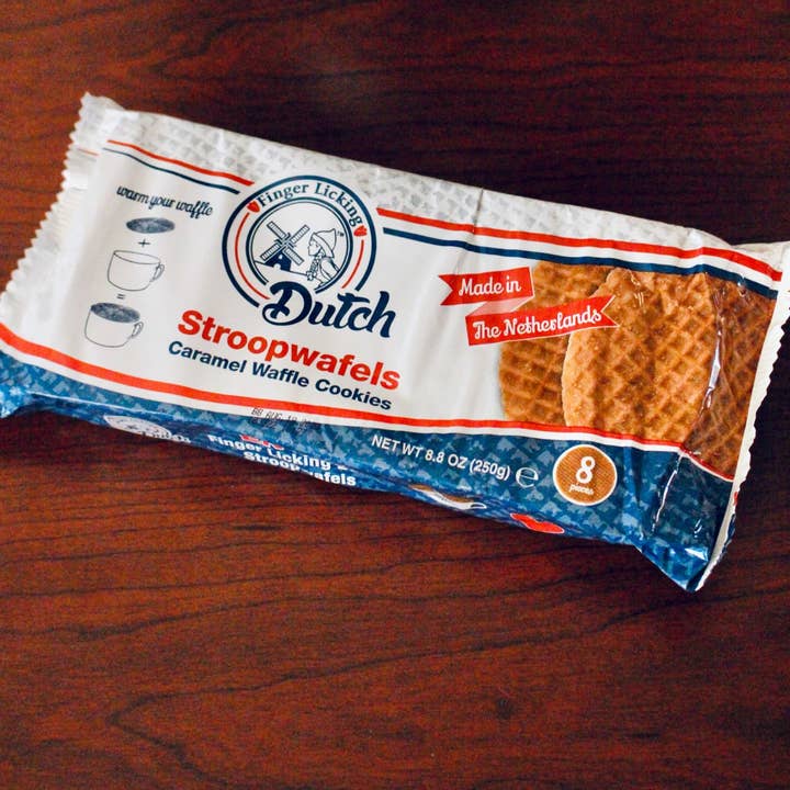 Finger Licking Dutch Stroopwafel Cookies - Wholesale Cookie - Dutch Caramel Stroopwafels Cookies, 8-Count Tray (QTY:12)8
