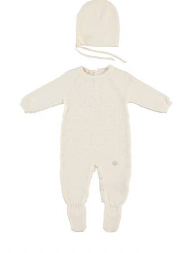 Ecrufarbener Overall aus weicher Baumwolle für den Alltag für den Großhandel von Monna Rosa Milano LLC