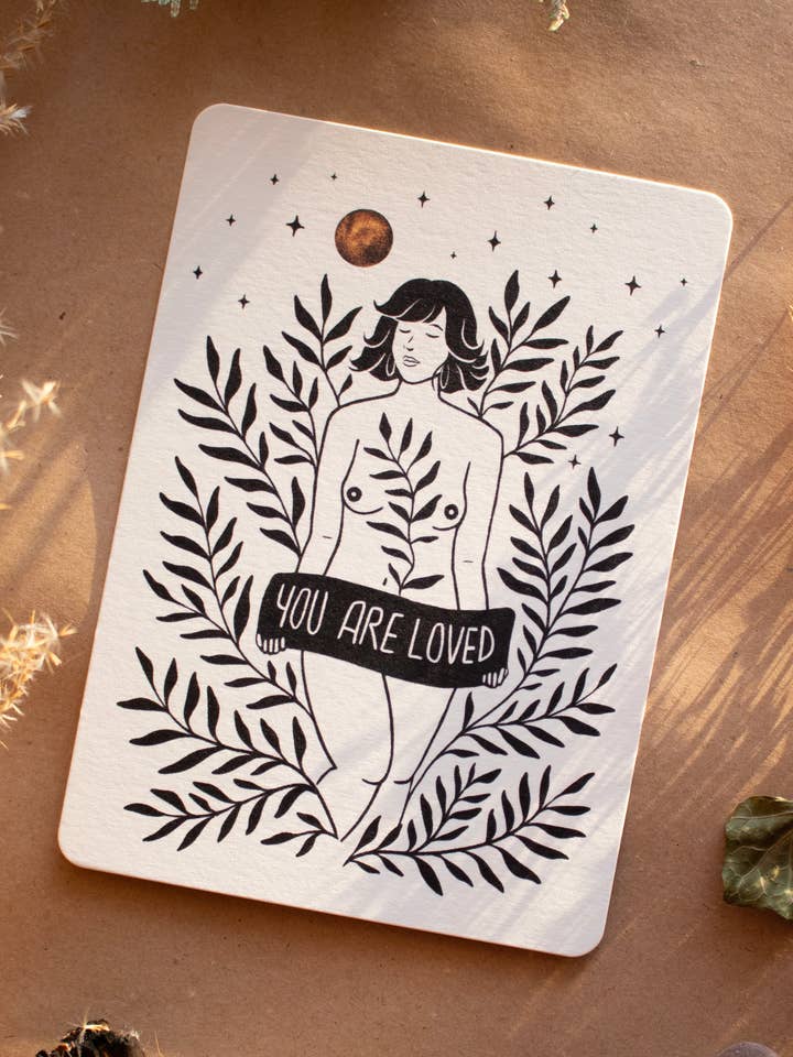 Du er elsket - Postkort for engroshandel hos art.from.ilkas.heart