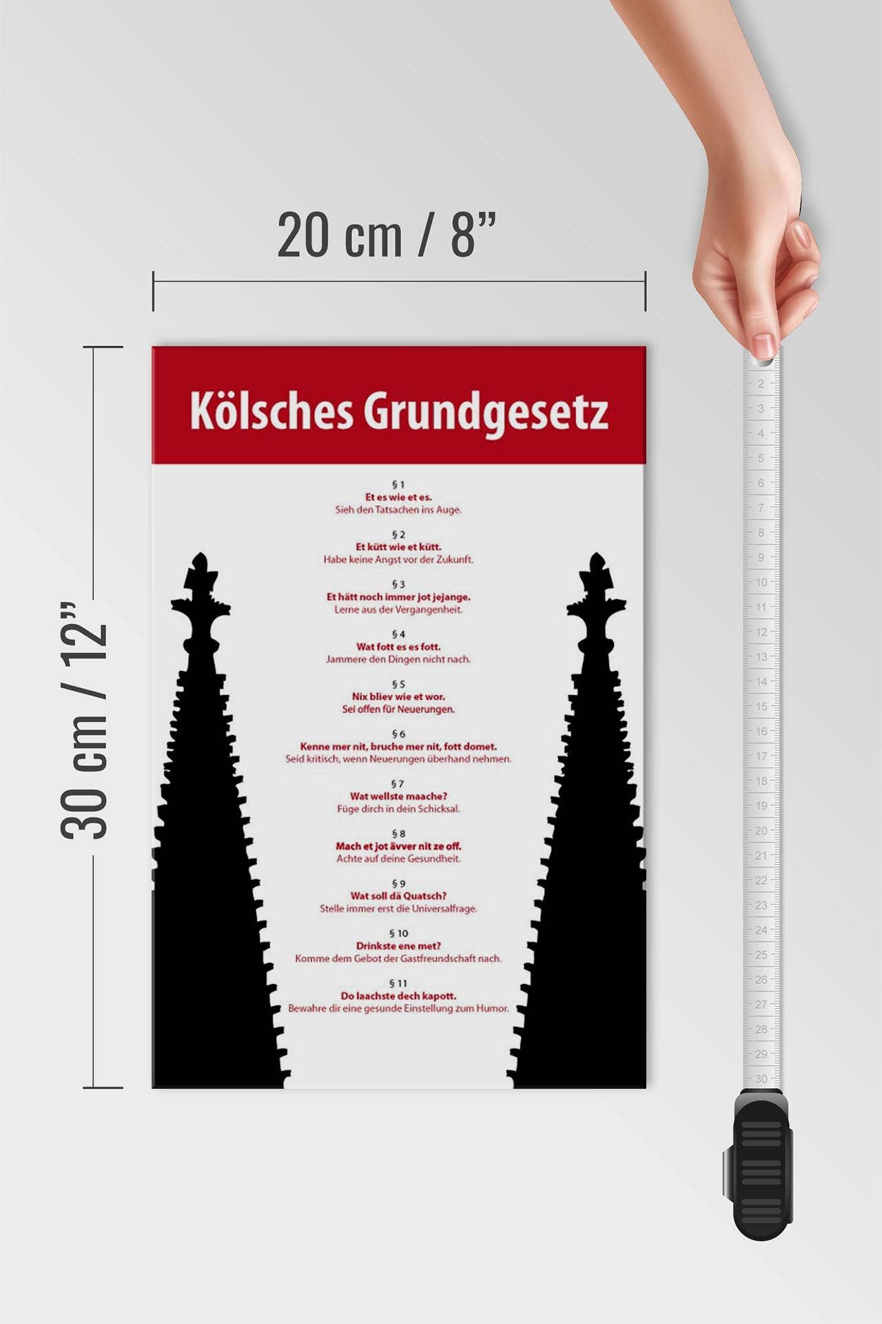 Femer - Wholesale Sign - Wooden sign saying 20x30 cm Kölsches Grundgesetz wood decorative sign wooden sign4