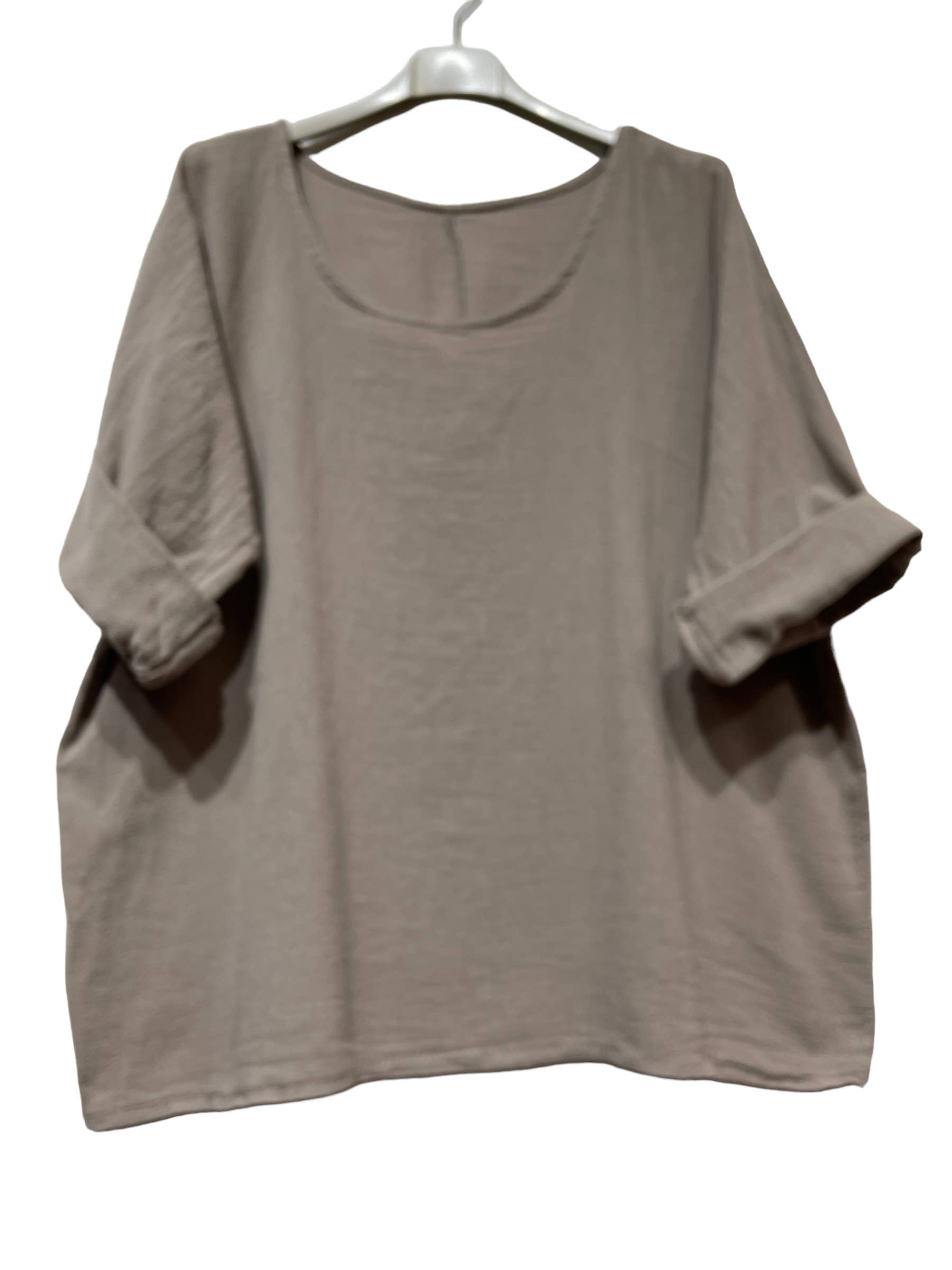 LINEN & COTTON HOUSE – Engroshandel T-shirt – til kvinder – Crop-top i bomuld og hør, bedst sælgende model 101142