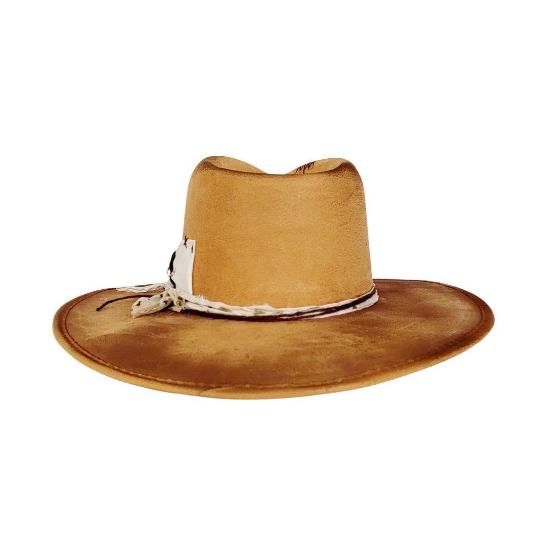 MUSTARD Pellam Rancher Crown Hat for wholesale on Faire2