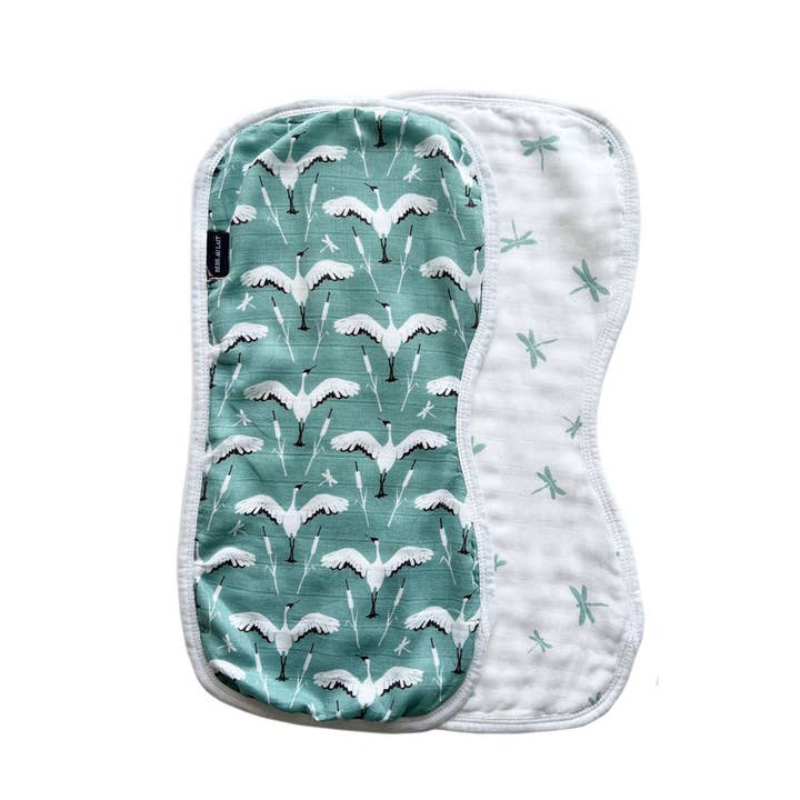 Bebe au Lait – wholesale Raphanddukar set - Baby – Kran+Dragonfly Oh-så-Soft Muslin Burp Dukar Set