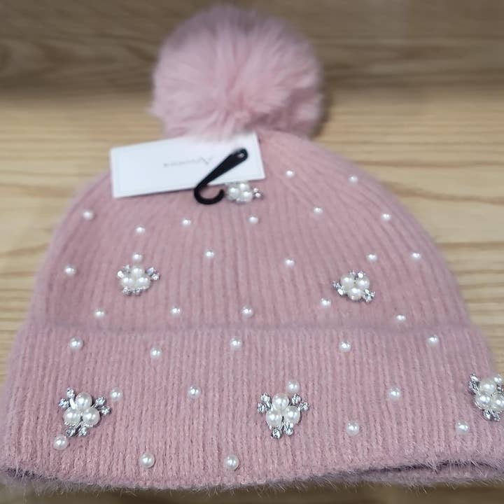 Oblige by G - Wholesale Beanie – Women's - Pom Pom Pearl Beanie
AHT-915705