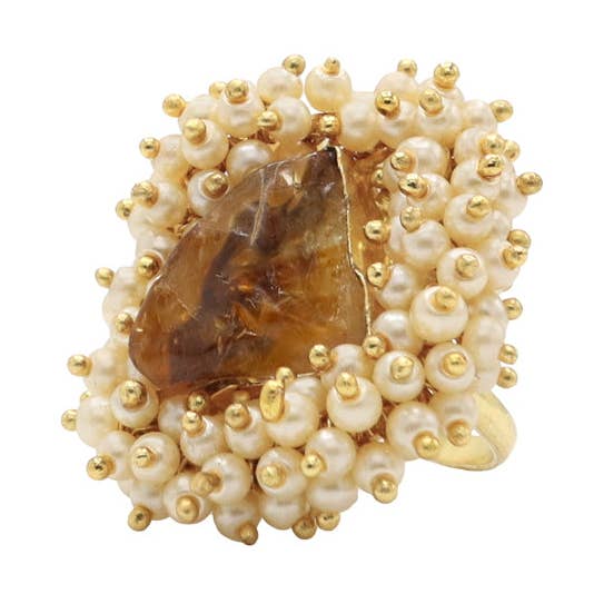 Conscious Amber Ring for wholesale by ACUS