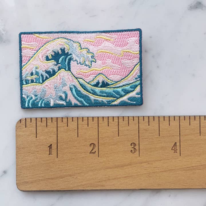 Wildflower + Co. - Wholesale Patch - Patch - Waves Collection - Great Wave & Pink Skies4