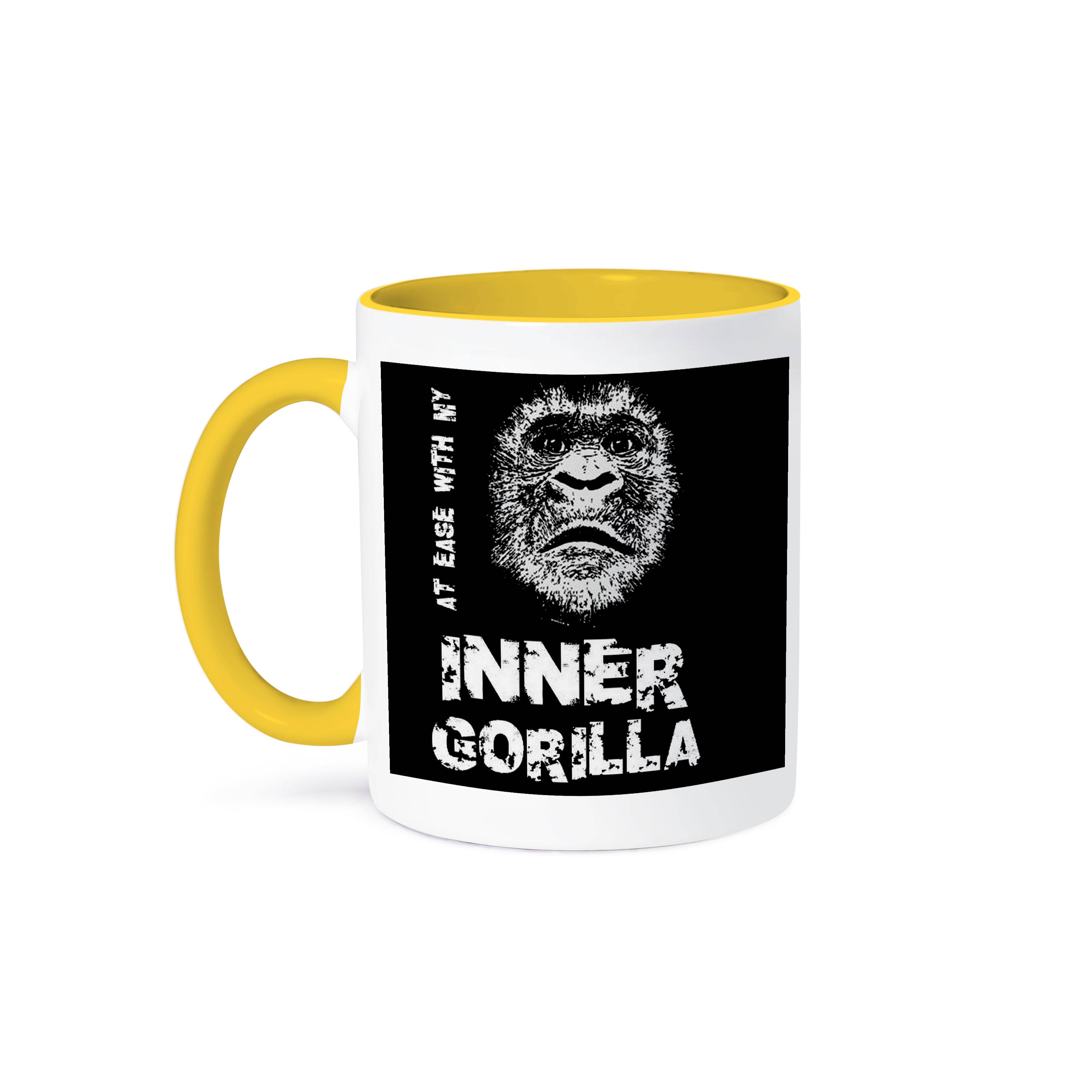 3dRose - Wholesale Coffee Mug - 3dRose, Gorilla portrait with At Ease With My Inner Gorilla text, Mug0