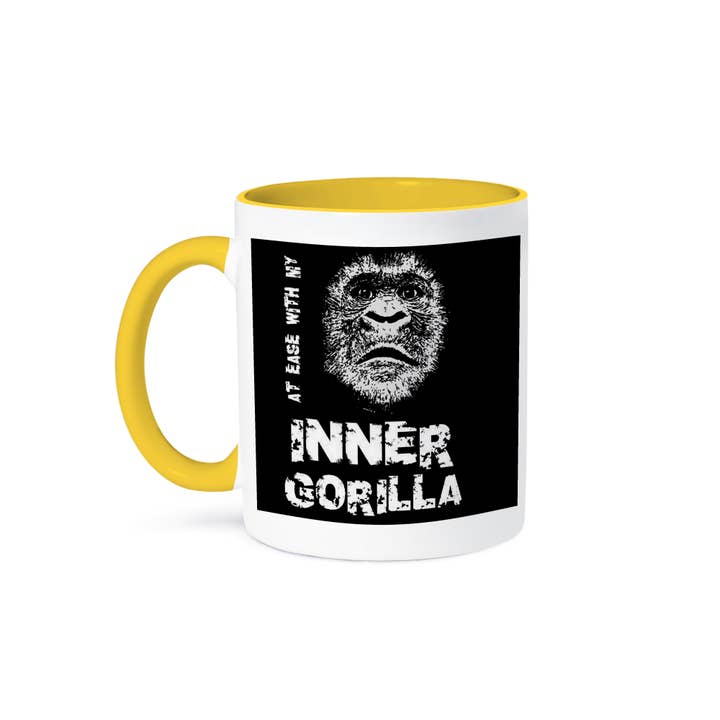3dRose - Wholesale Coffee Mug - 3dRose, Gorilla portrait with At Ease With My Inner Gorilla text, Mug