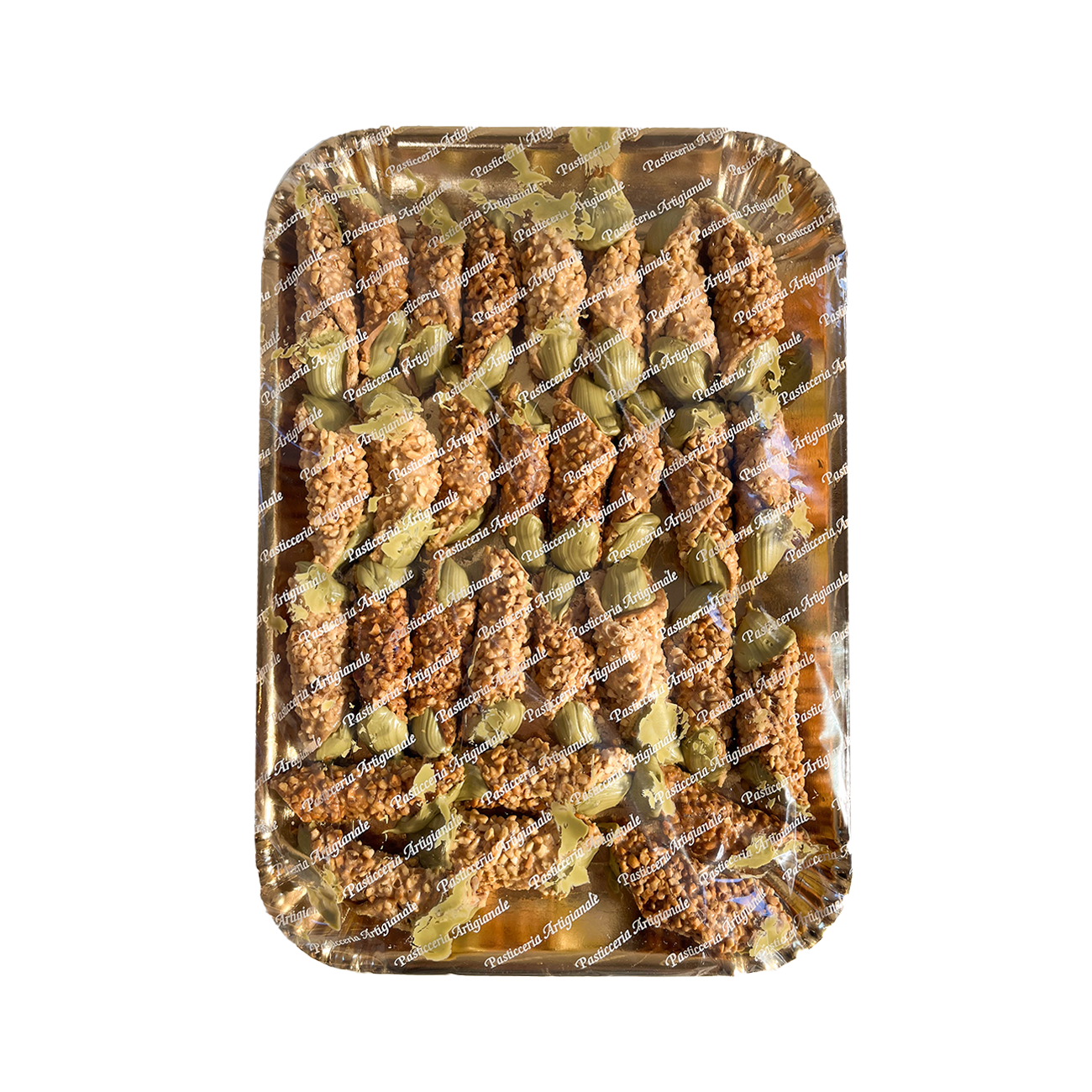 OLIO DI SERRA - Vendita all'ingrosso Biscotti - Cannoli croccanti ripieni di cioccolato e pistacchio (30 pezzi)1