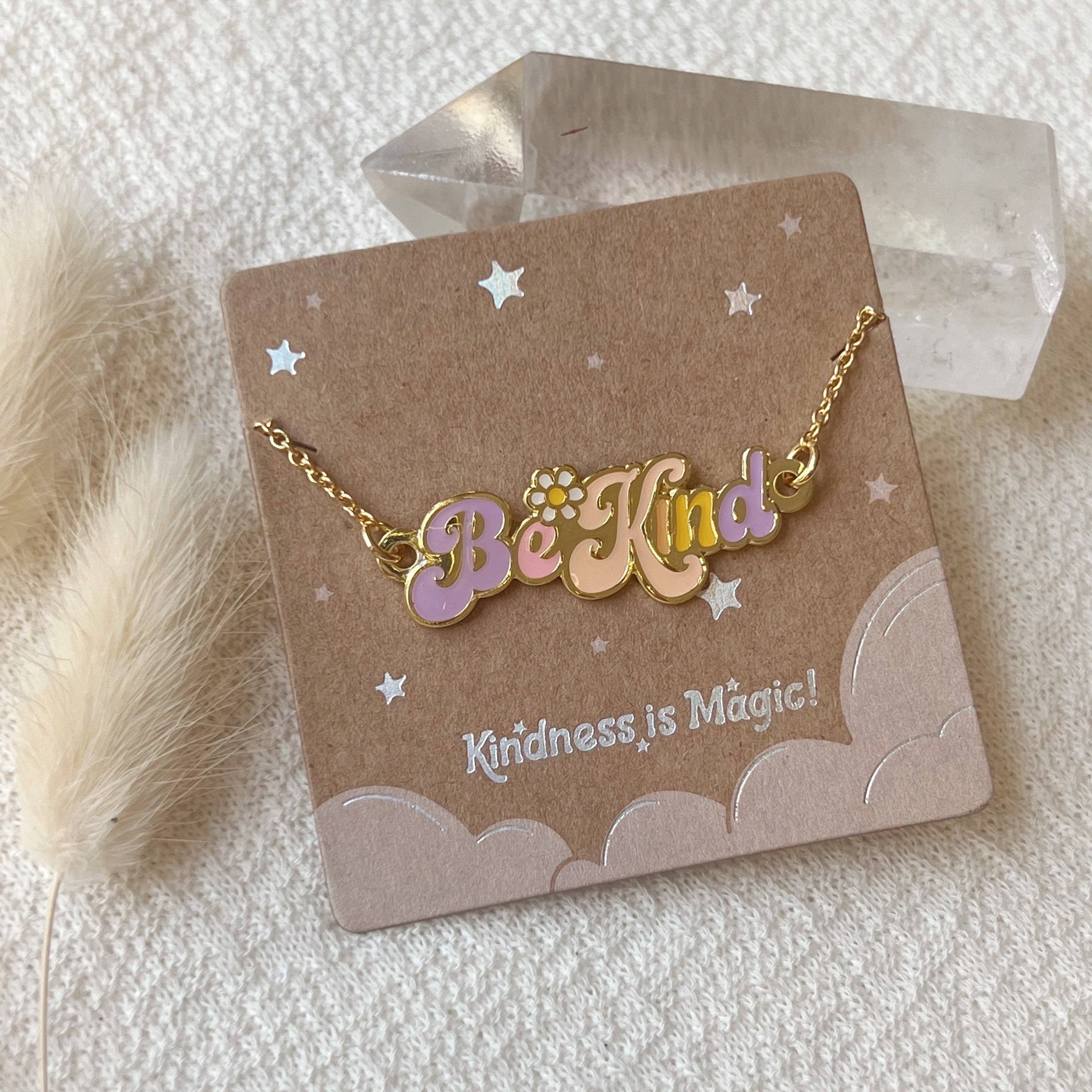 Kindness is Magic - Wholesale Pendant/Charm Necklace - Inspirational Nameplate Necklace1