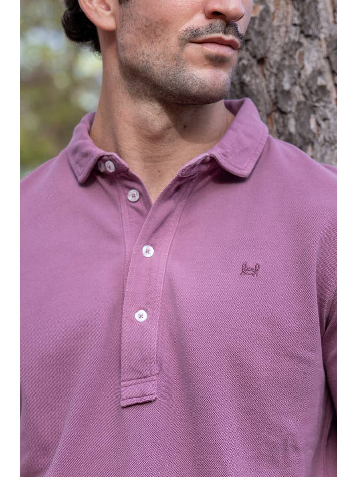 Custi Mikelo: Men's Clothing & Christmas Gifts - Wholesale Polo - Men's - Eggplant Washed Polo | Bergamo1