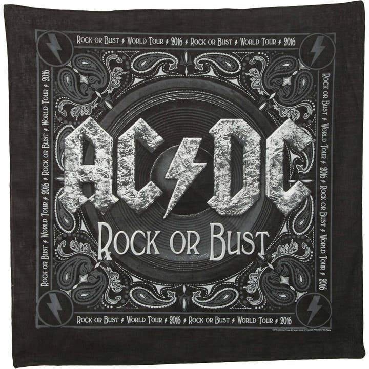 Rock Or Bust World 2016 Bandana for wholesale by Rockabilia