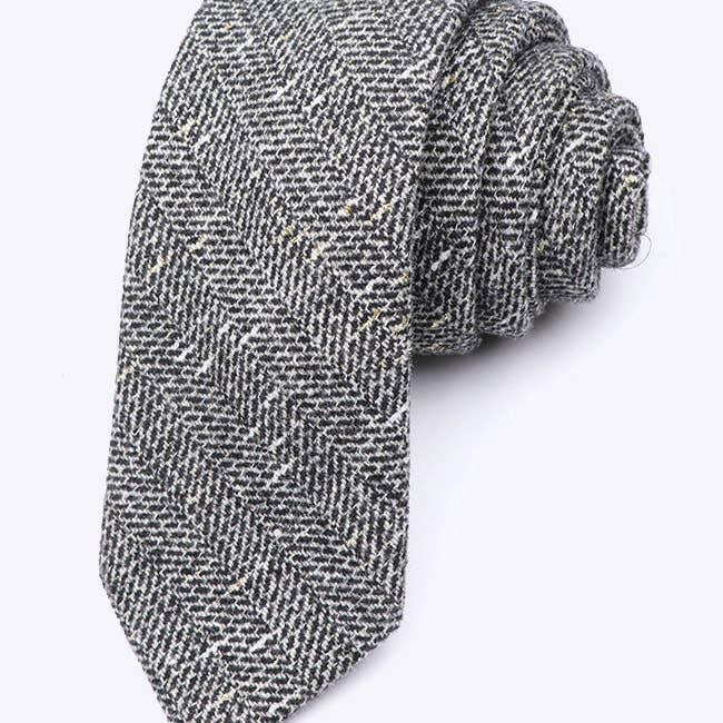Unipap's – wholesale Necktie – Men’s – Men's Grey Tartan Tie No. 8 in Wool "Norbert"