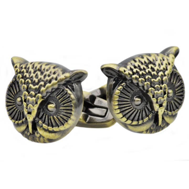 Botões de Punho Oruja em Aço Inoxidável Antique Dourado por atacado de Blackjack Mens Jewelry