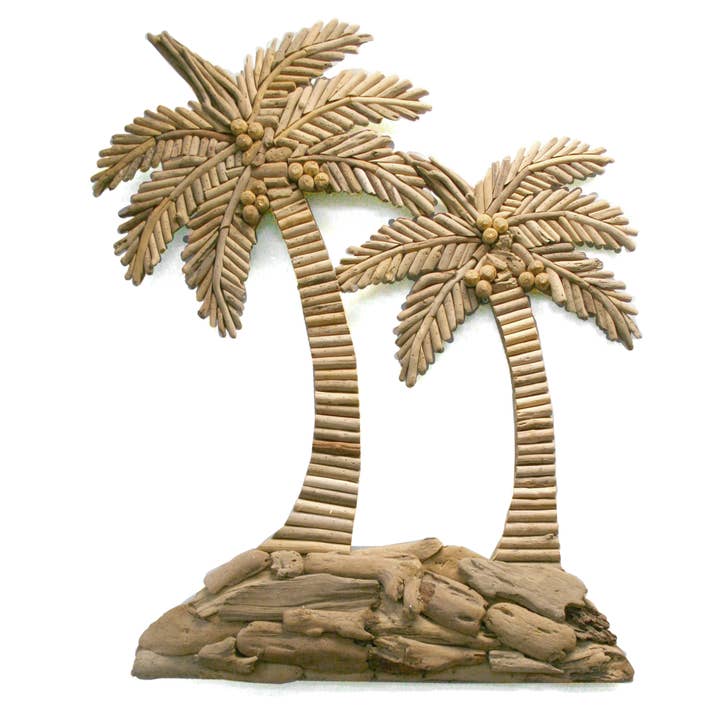 Decoração de Parede com Grande Tronco de Árvore de Coco por atacado de Modern Coastal by Contrast Inc.