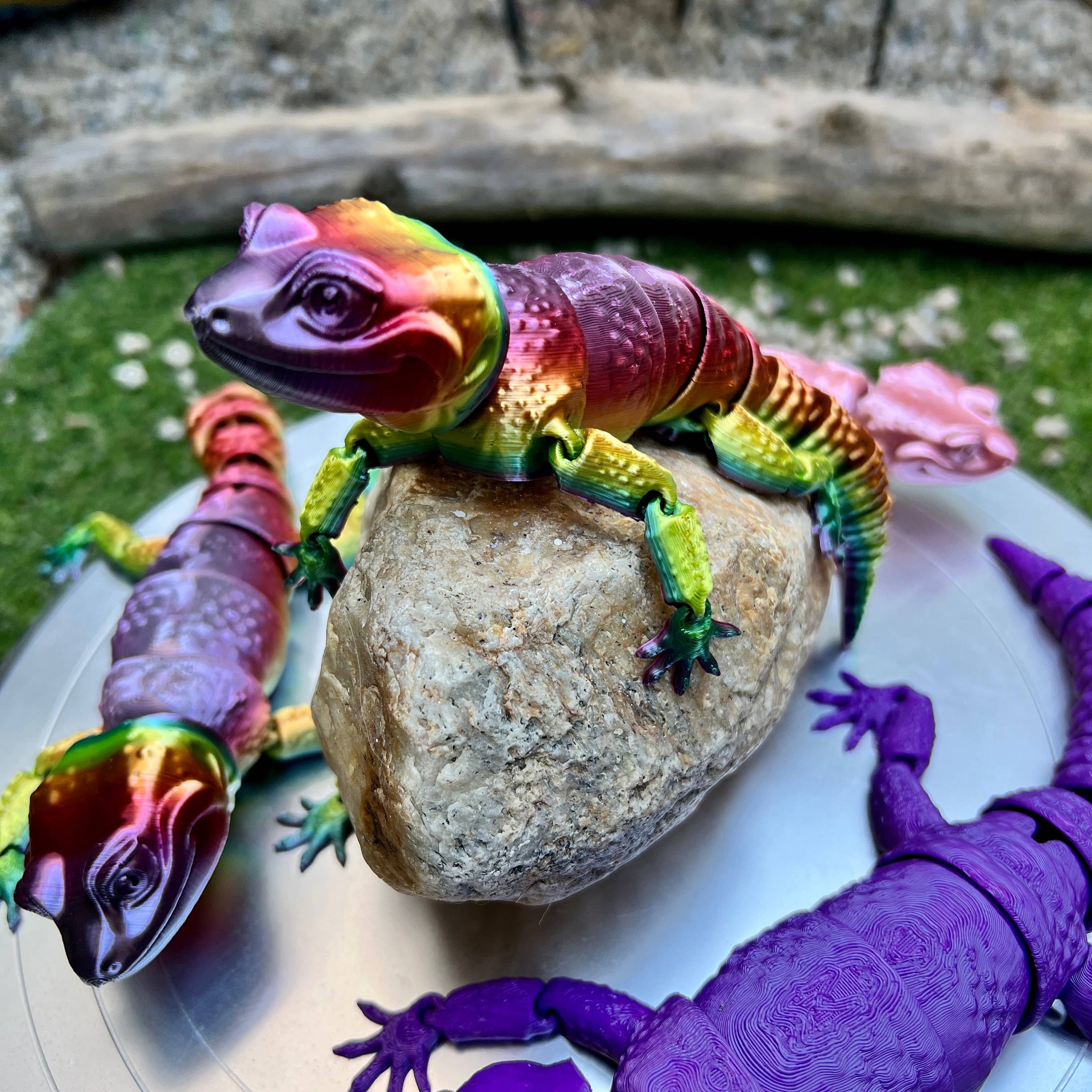 NumanPrints – Brinquedo Fidget - Crianças por atacado – Leopard Gecko Réptil Articulado Flexi Fidget Toy jacaré8