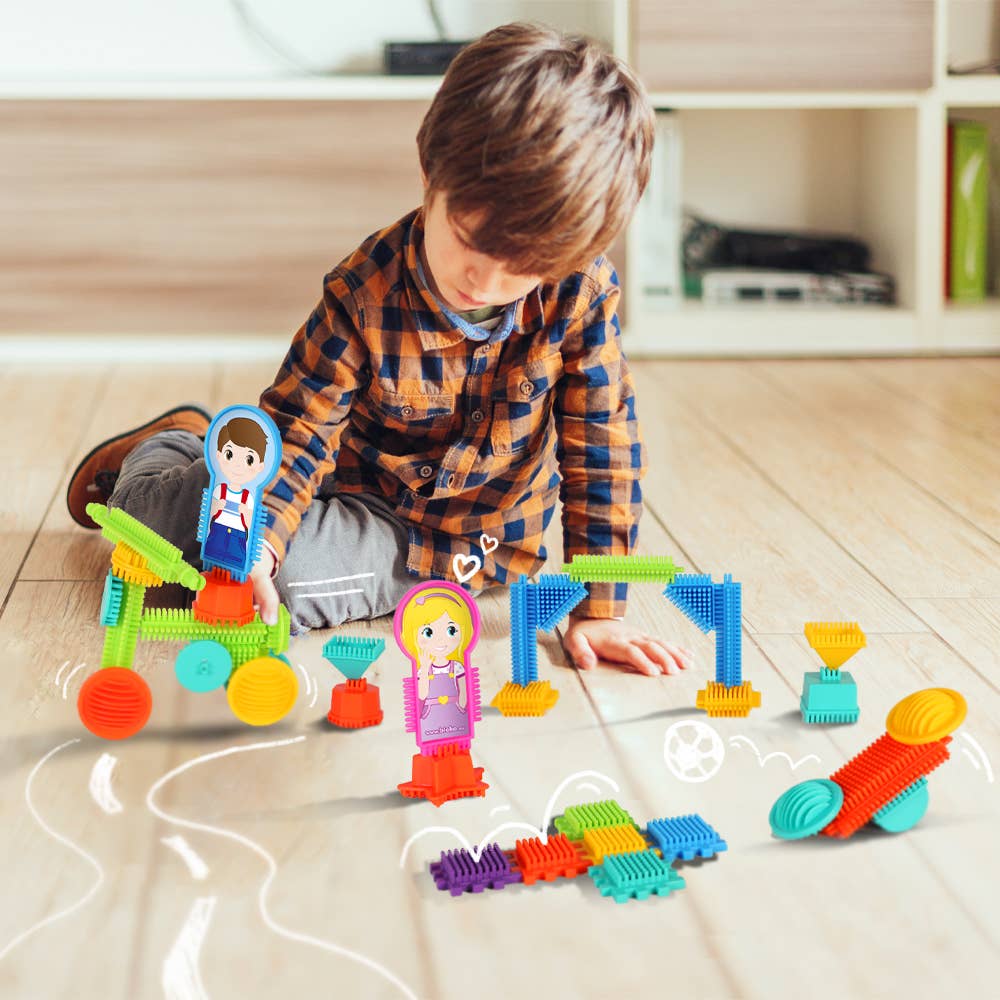 Bloko - Wholesale Blocks - Kids Baby - Tube of 31 Bloko + 1 Figure in an assortment - 5035734