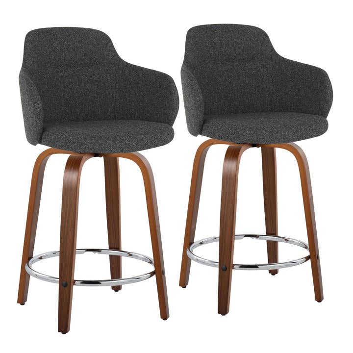 Boyne 24" Fixed-Height Counter Stool - Set of 2 for wholesale by LumiSource and Grandview Gallery