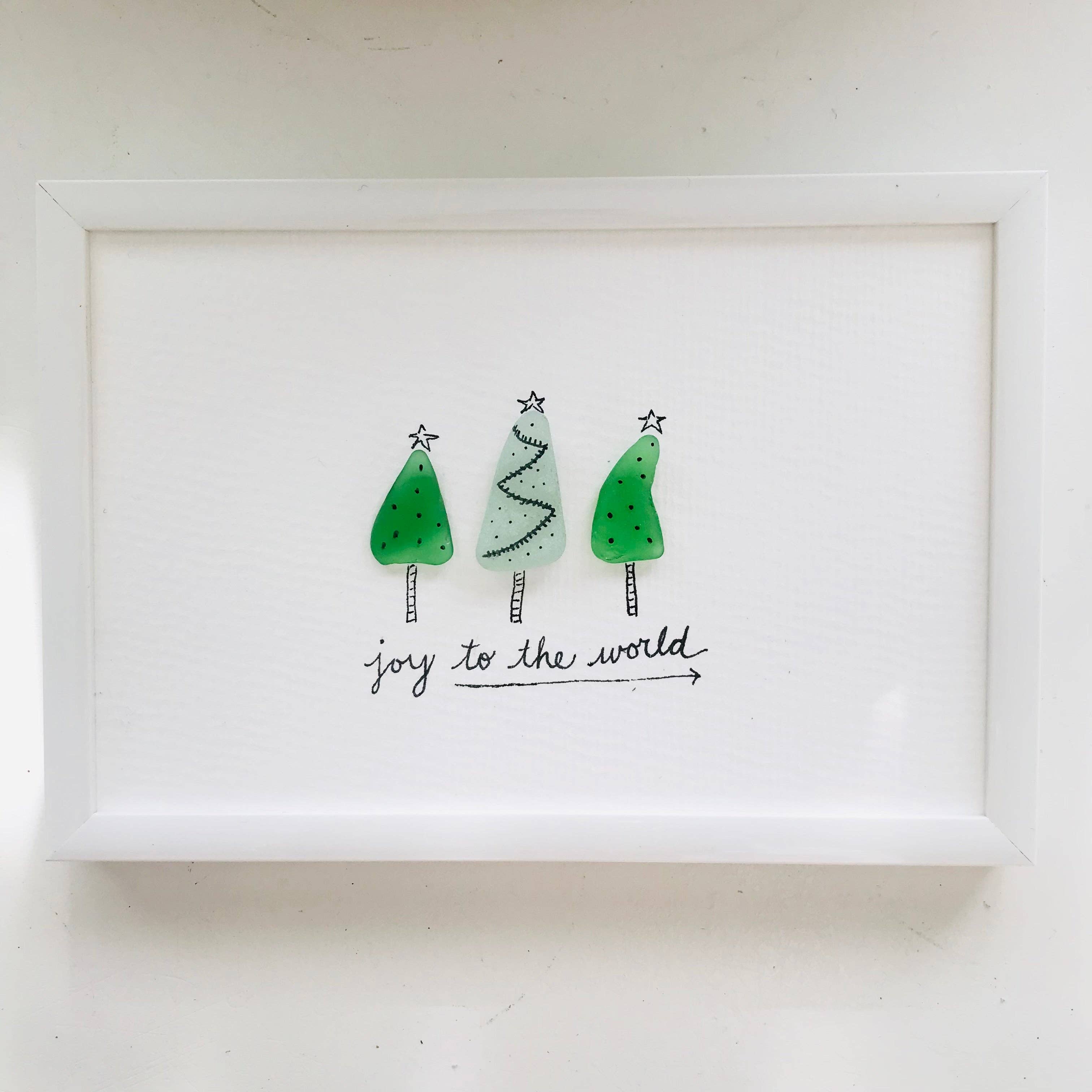 Sook & Hook - Wholesale Christmas Wall Art - Christmas Trees Sea Glass Art0