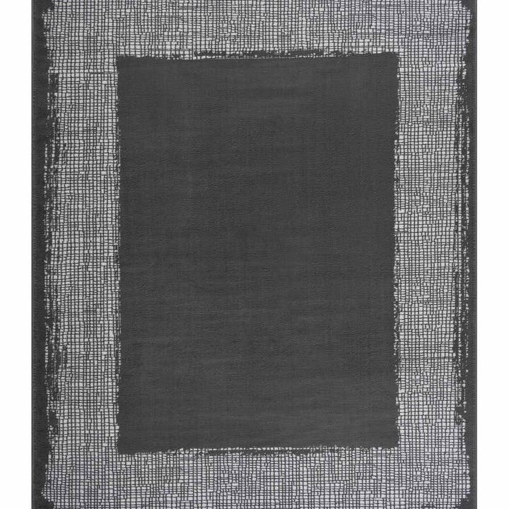 Tapis d'intérieur moderne à bordures Laguna pour salon, salle à manger, chemin de salle à manger pour la vente par Beverly Rug