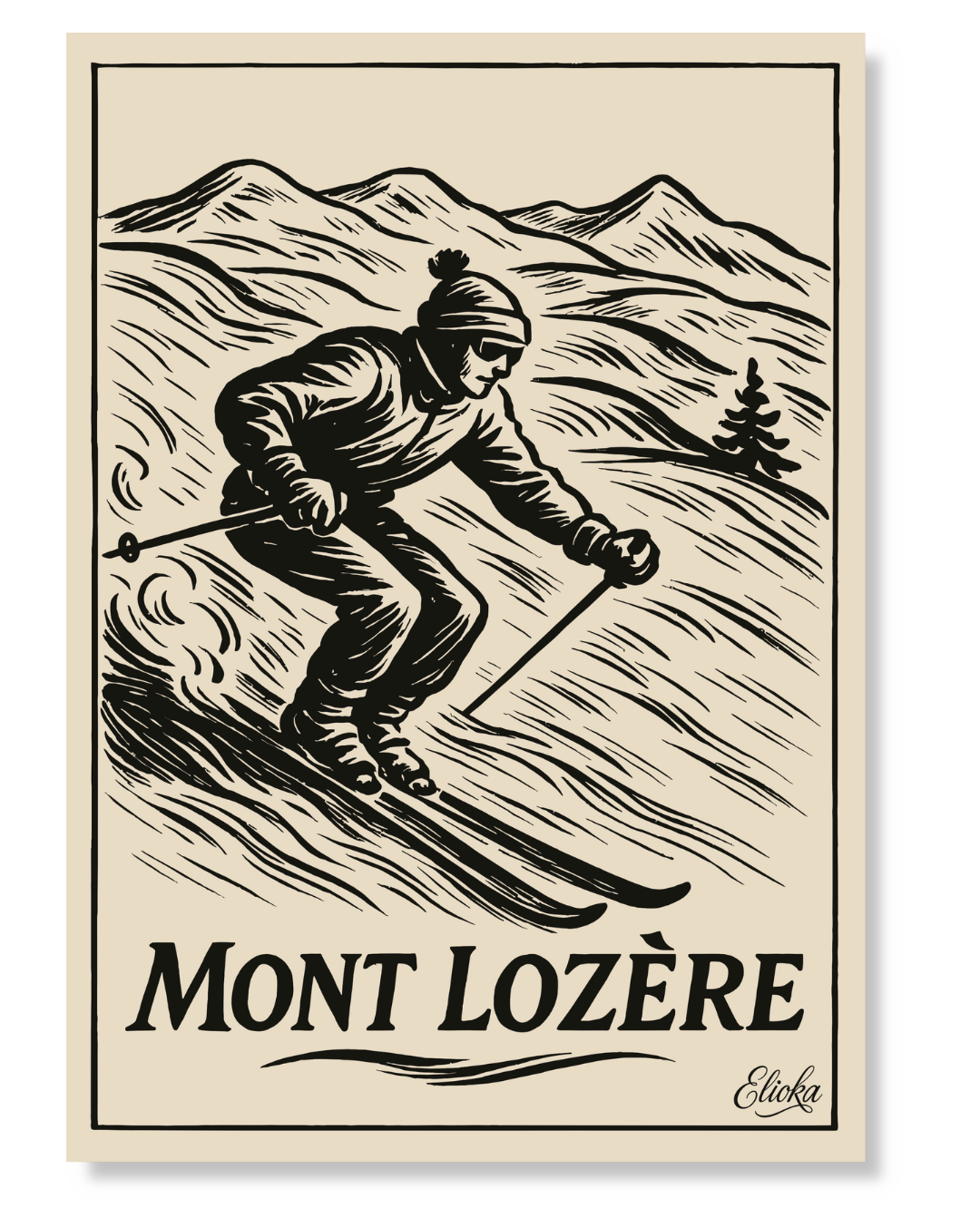 ELIOKA - Wholesale Poster - Ski display Mont Lozère0