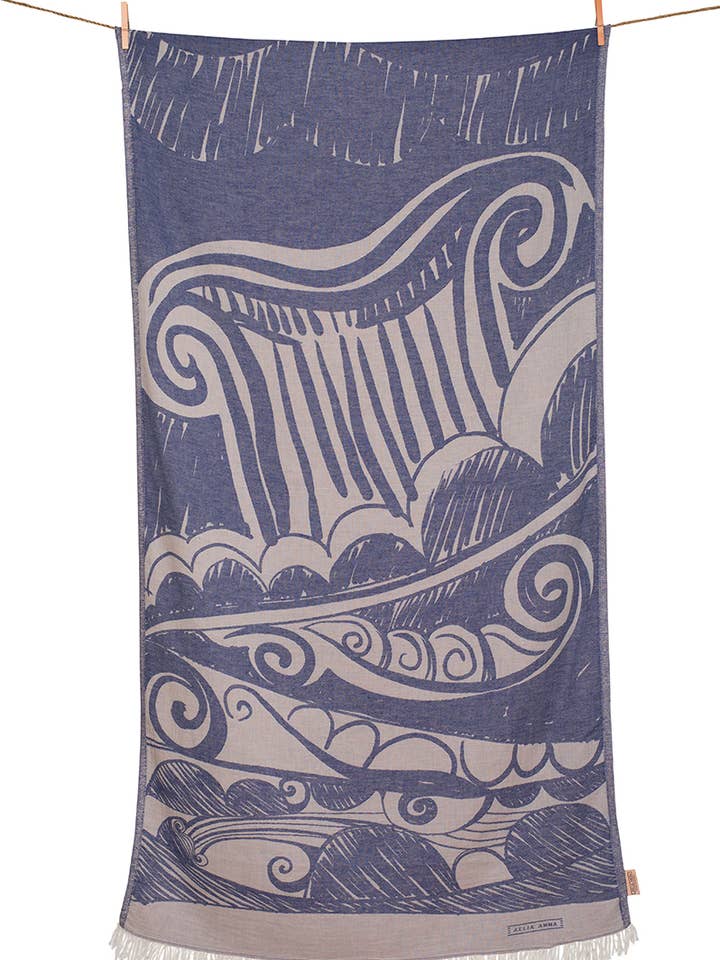 STRANDTUCH AIOLOS MARINEBLAU für den Großhandel von AELIA ANNA